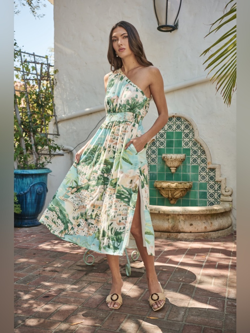 NWT Sugarlips Piti Town Islay Smocked Midi Dress